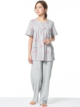 「アイテム（ルームウェア）」を使った、fran de lingerie PRさん（レディース・158cm）の春コーディネート