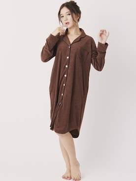 「アイテム（ルームウェア）」を使った、fran de lingerie PRさん（レディース・157cm）の秋コーディネート