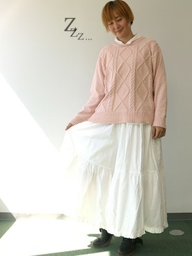 「アイテム（ルームウェア、ピンク系）」を使った、fran de lingerie PRさん（レディース・160cm）の秋コーディネート