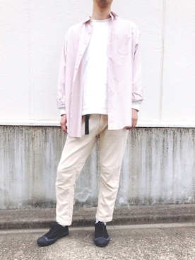 「BLUE BLUE（ブルーブルー）のアイテム（シューズ）」を使った、T.Cさん（メンズ・183cm）の春コーディネート