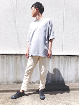 「BLUE BLUE（ブルーブルー）のアイテム（シューズ）」を使った、T.Cさん（メンズ・183cm）の春コーディネート