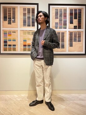 「Tシャツ/カットソー」｜「アイテム（スリッポン）」を使った、米山（yoneyama）さん（メンズ・172cm）の夏コーディネート