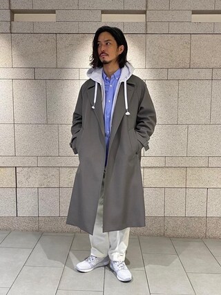 UNITED ARROWS＞ ベルテッド ラップ トレンチコートを使ったメンズ人気