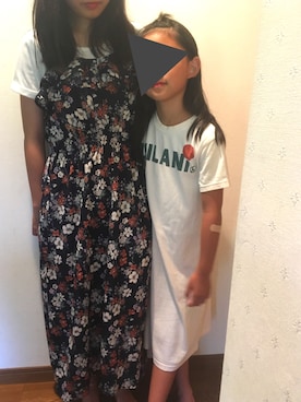 「ロゴワンピース」｜「アイテム（その他）」を使った、kiさん（レディース・152cm）の夏コーディネート