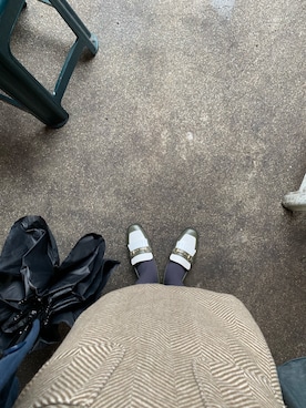 「アイテム（ローファー、グリーン系）」を使った、bblytheさん（レディース・152cm）の冬コーディネート