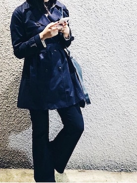 「152cm」｜「アイテム（トレンチコート）」を使った、bblytheさん（レディース・152cm）の冬コーディネート
