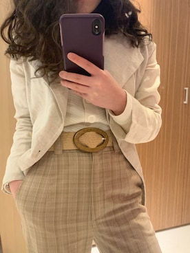 「MUJI Labo（ムジラボ）のアイテム（テーラードジャケット）」を使った、bblytheさん（レディース・153cm）の春コーディネート