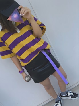 「アイテム（腕時計、パープル系）」を使った、💜 たむむむ。さん（レディース・155cm）の夏コーディネート