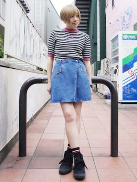 CandyStripperさん（レディース・154cm）の夏コーディネート