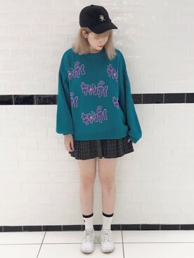 「Candy Stripper（キャンディストリッパー）のアイテム（キャップ）」を使った、CandyStripperさん（レディース・158cm）の秋コーディネート