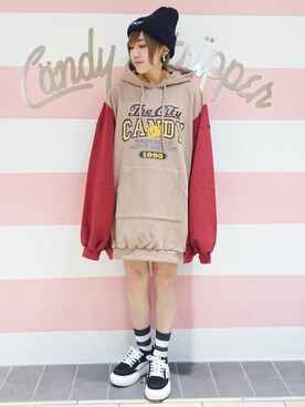 CandyStripperさん（レディース・154cm）の冬コーディネート