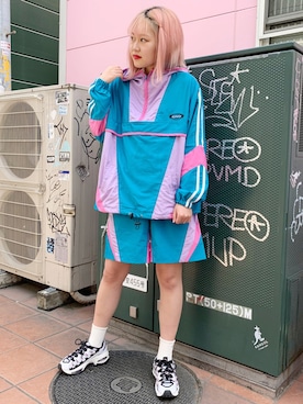 「Candy Stripper」｜「アイテム（マウンテンパーカー）」を使った、CandyStripperさん（レディース・164cm）の春コーディネート