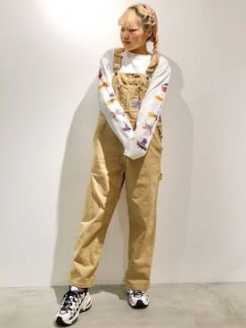 「Candy Stripper」｜「アイテム（オールインワン・サロペット）」を使った、CandyStripperさん（レディース・164cm）の春コーディネート