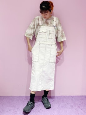 「Candy Stripper」｜「アイテム（ジャンパースカート）」を使った、CandyStripperさん（レディース・162cm）の夏コーディネート