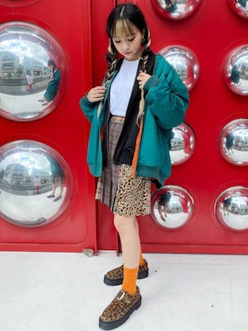 「Candy Stripper」｜「アイテム（MA-1）」を使った、CandyStripperさん（レディース・148cm）の秋コーディネート