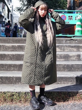 「Candy Stripper」｜「アイテム（その他アウター）」を使った、CandyStripperさん（レディース・148cm）の冬コーディネート