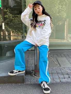 「Candy Stripper（キャンディストリッパー）のアイテム（キャップ）」を使った、CandyStripperさん（レディース・148cm）の冬コーディネート