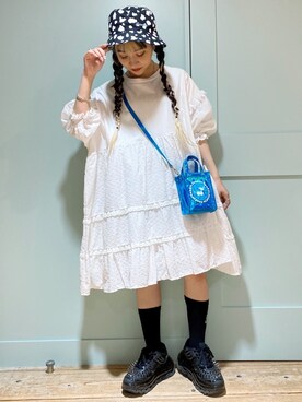 「コットンレース」｜CandyStripperさん（レディース・148cm）の春コーディネート