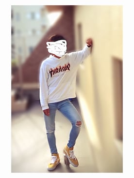 「jiggys shop（ジギーズショップ）のアイテム」を使った、Takuさん（メンズ・170cm・10代）の秋コーディネート