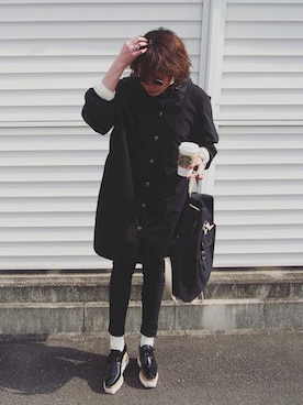 「BEARDSLEY（ビアズリー）のアイテム（その他アウター）」を使った、ryoさん（レディース・156cm）の春コーディネート