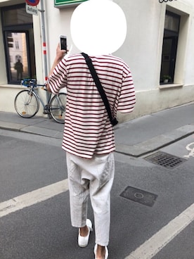 「hatra（ハトラ）のアイテム（パンツ）」を使った、kさん（メンズ・163cm）の秋コーディネート