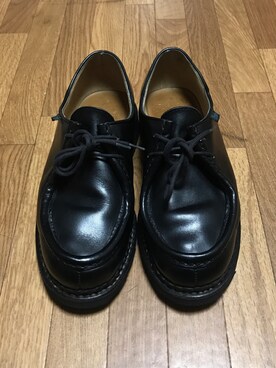 「Paraboot（パラブーツ）のアイテム（ドレスシューズ、ブラック系）」を使った、kさん（メンズ）の秋コーディネート