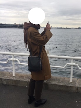「JIL SANDER（ジルサンダー）のアイテム（ステンカラーコート）」を使った、kさん（メンズ・165cm）の冬コーディネート