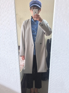「アイテム（キャスケット、ブルー系）」を使った、Tak.Kさん（メンズ・168cm）の春コーディネート