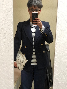 「Stanley Blacker（スタンリーブラッカー）のアイテム（テーラードジャケット）」を使った、Tak.Kさん（メンズ・168cm）の春コーディネート