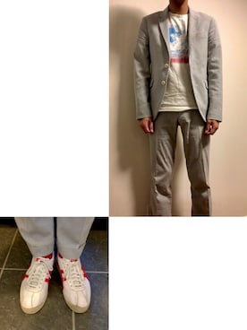 「ランニングシューズ」｜「UNIQLO（ユニクロ）のアイテム」を使った、Tak.Kさん（メンズ・168cm）の春コーディネート