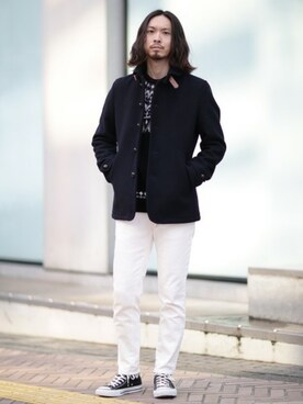 「NANO universe（ナノユニバース）のアイテム（その他アウター）」を使った、nano・universe men's STAFFさん（メンズ・173cm）の秋コーディネート