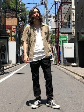 「開襟シャツ」｜nano・universe men's STAFFさん（メンズ・173cm）の春コーディネート