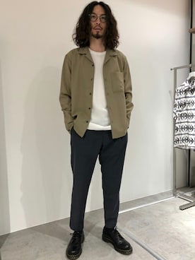 「NANO universe（ナノユニバース）のアイテム（ブーツ）」を使った、nano・universe men's STAFFさん（メンズ・173cm）の春コーディネート