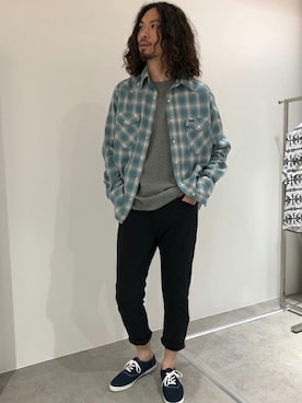 「Keds（ケッズ）のアイテム」を使った、nano・universe men's STAFFさん（メンズ・173cm）の春コーディネート