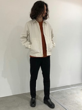 「SUGAR CANE（シュガーケーン）のアイテム（ブルゾン）」を使った、nano・universe men's STAFFさん（メンズ・173cm）の春コーディネート