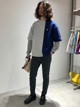 「KAVU（カブー）のアイテム」を使った、nano・universe men's STAFFさん（メンズ・173cm）の春コーディネート