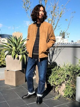 「NANO universe（ナノユニバース）のアイテム（ローファー）」を使った、nano・universe men's STAFFさん（メンズ・173cm）の秋コーディネート