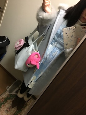 「Feroux（フェルゥ）のアイテム（バッグ）」を使った、funamonさん（レディース・152cm）の冬コーディネート