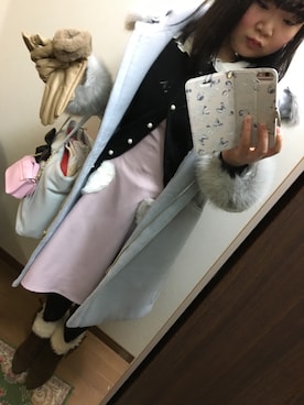 「Feroux（フェルゥ）のアイテム（バッグ）」を使った、funamonさん（レディース・152cm）の冬コーディネート