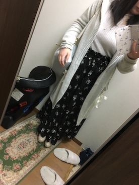 「one after another NICE CLAUP（ワンアフターアナザーナイスクラップ）のアイテム（ブーティ）」を使った、funamonさん（レディース・152cm）の春コーディネート