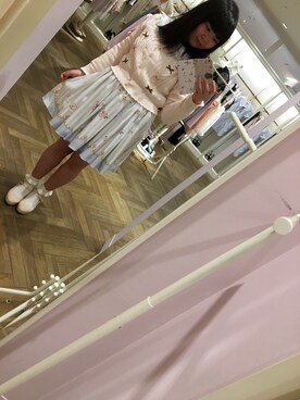 「one after another NICE CLAUP（ワンアフターアナザーナイスクラップ）のアイテム（パンプス）」を使った、funamonさん（レディース・152cm）の春コーディネート