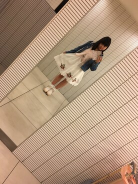 「one after another NICE CLAUP（ワンアフターアナザーナイスクラップ）のアイテム（パンプス）」を使った、funamonさん（レディース・152cm）の春コーディネート