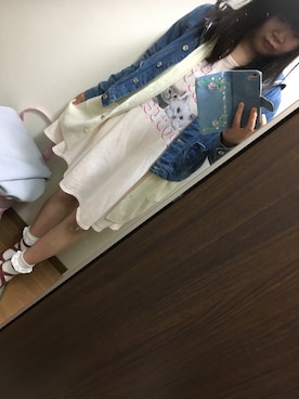 「Ank Rouge（アンクルージュ）の星ボタンセーラーカラーロングカーディガン（カーディガン/ボレロ）」を使った、funamonさん（レディース・152cm）の春コーディネート