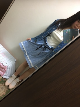 「one after another NICE CLAUP（ワンアフターアナザーナイスクラップ）のアイテム（パンプス）」を使った、funamonさん（レディース・151cm）の春コーディネート