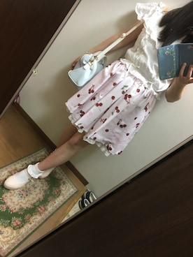 「one after another NICE CLAUP（ワンアフターアナザーナイスクラップ）のアイテム（パンプス）」を使った、funamonさん（レディース・151cm）の春コーディネート