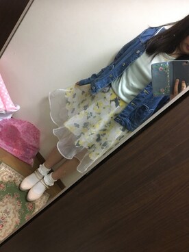 「one after another NICE CLAUP（ワンアフターアナザーナイスクラップ）のアイテム（パンプス）」を使った、funamonさん（レディース・151cm）の春コーディネート