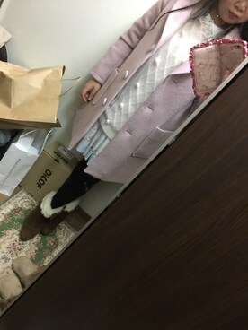 「Ank Rougeオリジナル柄」｜funamonさん（レディース・151cm）の冬コーディネート