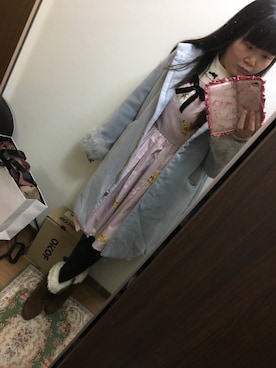 「Ank Rougeオリジナル柄」｜funamonさん（レディース・151cm）の冬コーディネート