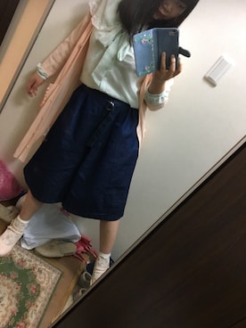 「one after another NICE CLAUP（ワンアフターアナザーナイスクラップ）のアイテム（パンプス）」を使った、funamonさん（レディース・151cm）の春コーディネート