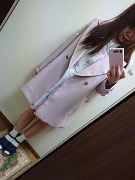 「サンダルに靴下」｜「アイテム（チェスターコート）」を使った、funamonさん（レディース・152cm）の春コーディネート